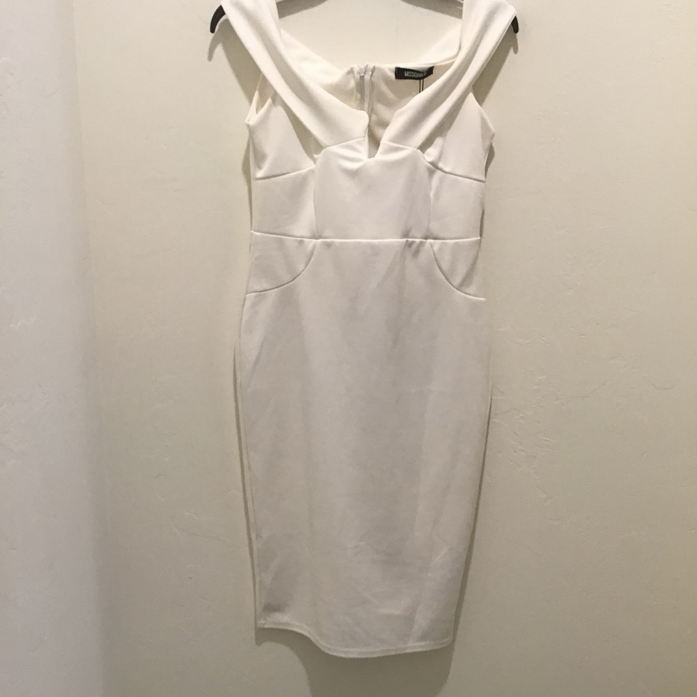 Missguided women’s bodycon dress, NWT, 8, white